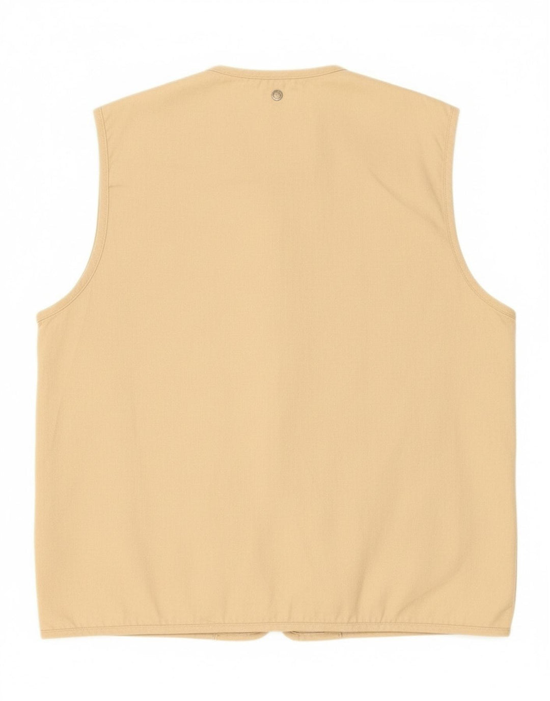 VINTAGE Womens Utility Gilet UK 44 2XL Beige Polyester
