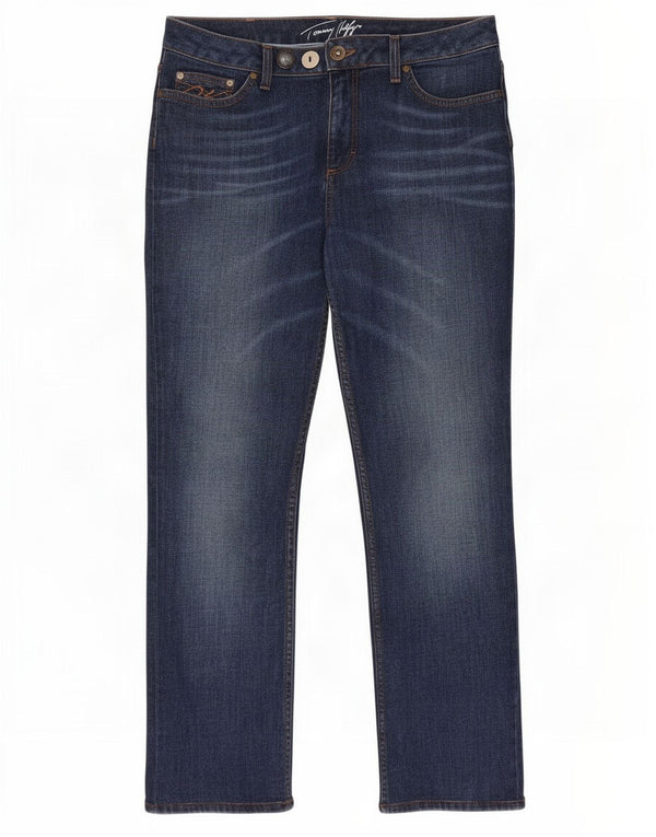 Tommy Hilfiger Womens Straight Jeans W32 L27 Navy Blue Cotton