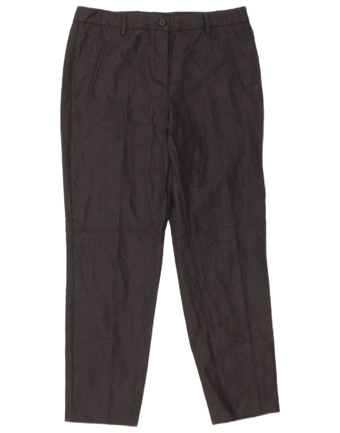 Pantaloni chino pentru femei Benetton UK 12 Medium W32 L27 Poliester negru