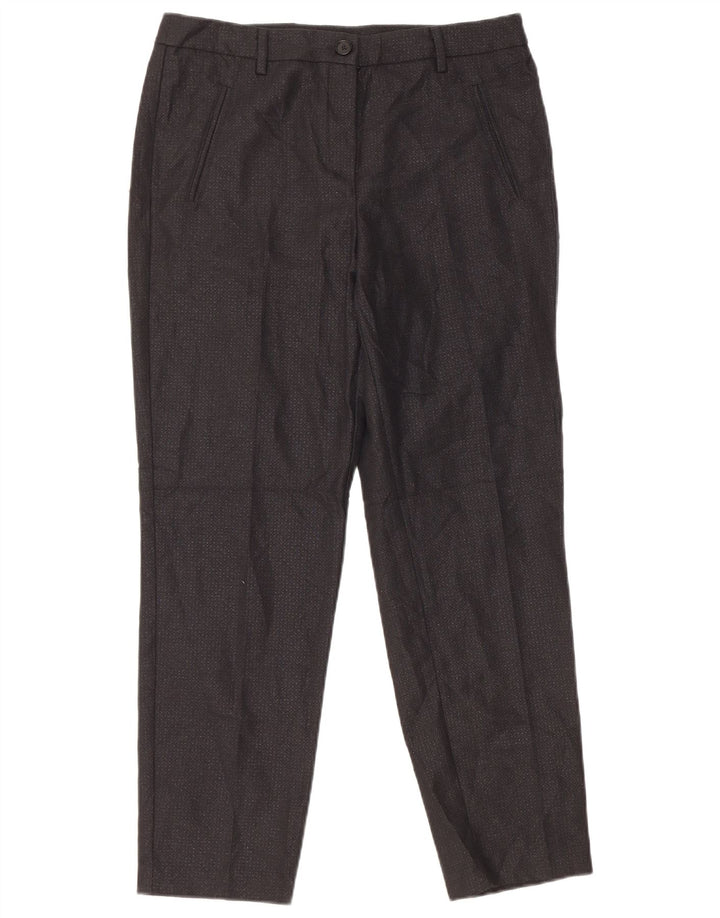 Pantaloni chino pentru femei Benetton UK 12 Medium W32 L27 Poliester negru