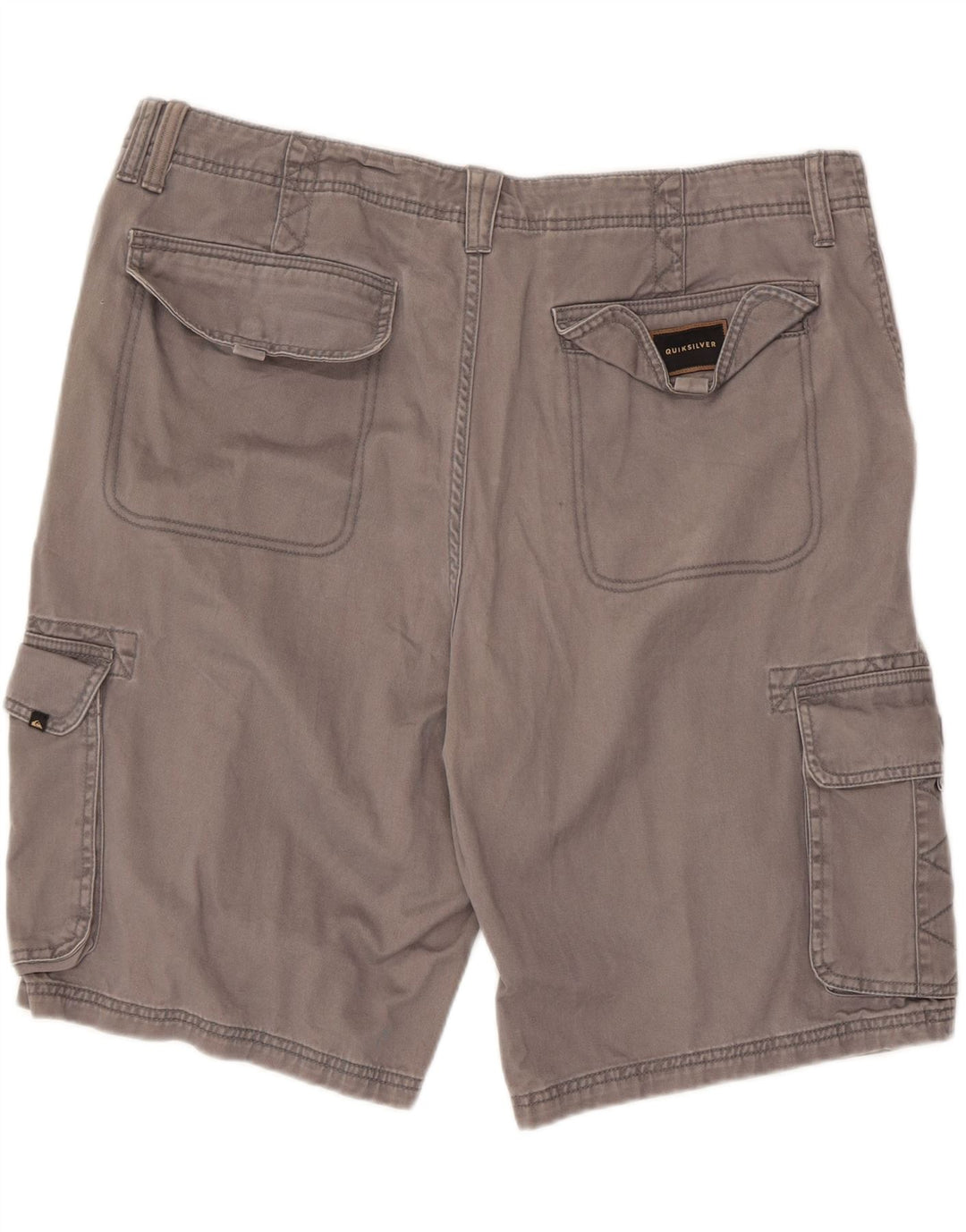 Pantaloni scurți cargo Quiksilver pentru bărbați, cu tăiere obișnuită, W38 XL, bumbac gri