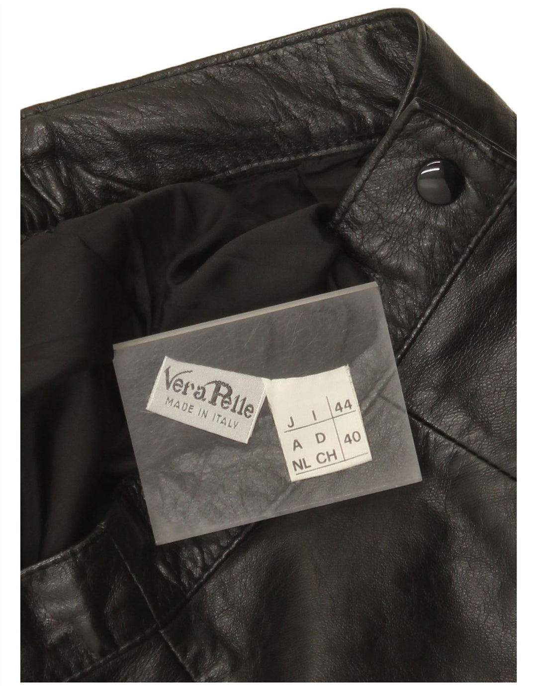 Fustă Mini din piele Vintage pentru femei IT 44 Medium W26 Piele neagră