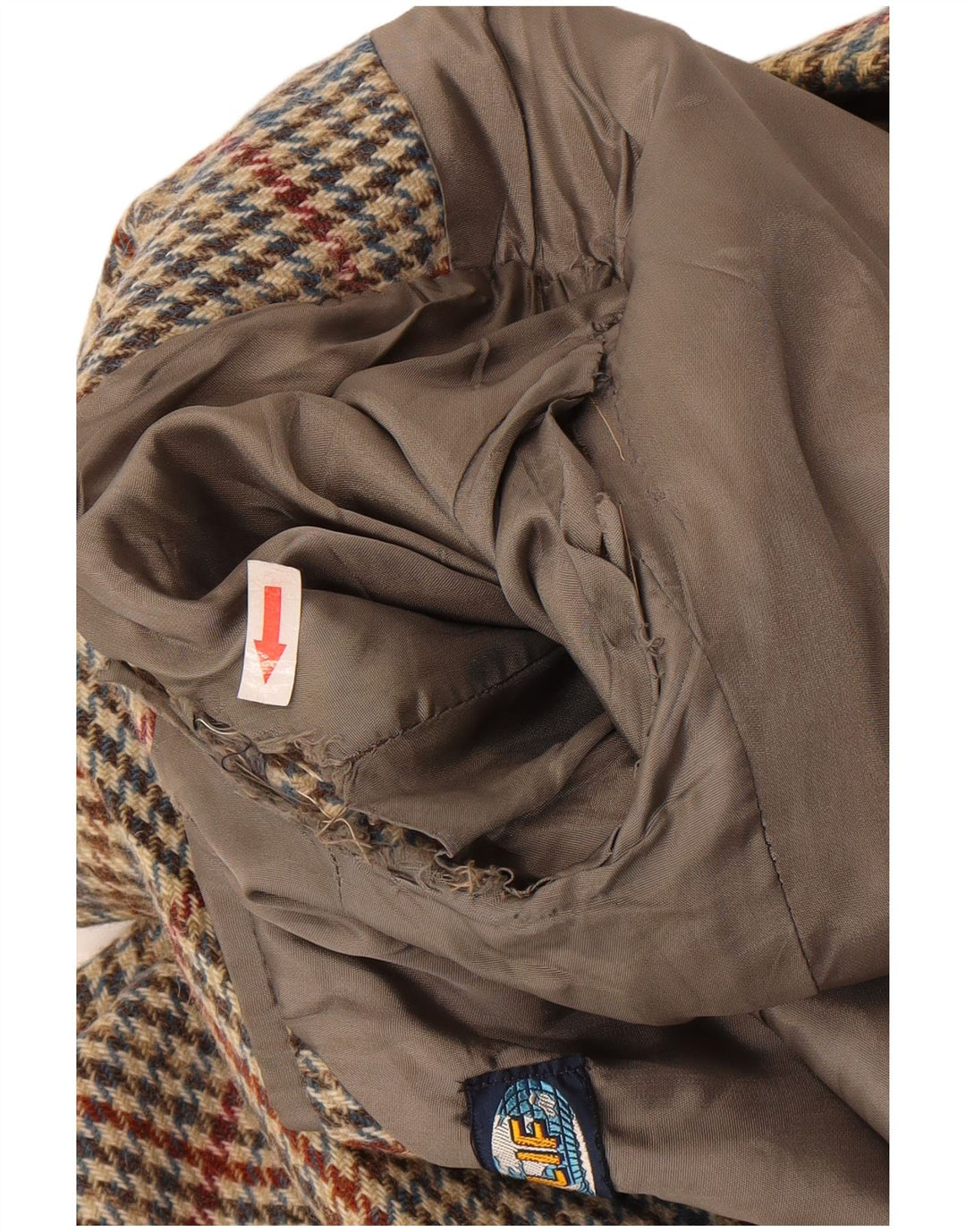 Jachetă vintage pentru bărbați cu 2 nasturi, IT 46, lână mică, bej, cu picior de gală