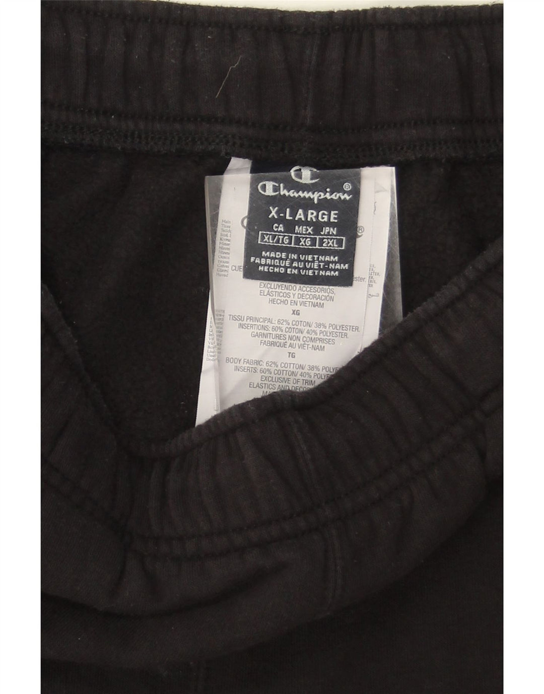 CHAMPION Mens Tracksuit Trousers XL  Black Cotton Vintage Champion and Second-Hand Champion from Messina Hembry 