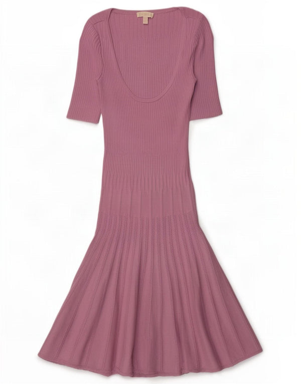 Guess Womens Short Sleeves Jumper Dress UK 6 XS Purple