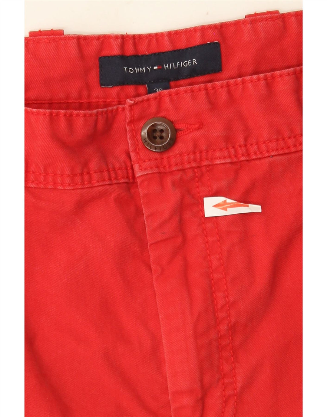 TOMMY HILFIGER Pantaloni scurți cargo pentru bărbați W36, bumbac roșu mare