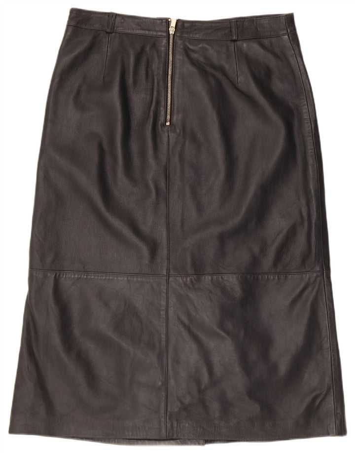 MINT VELVET Fusta de piele pentru femei UK 14 Large W34 Piele neagră