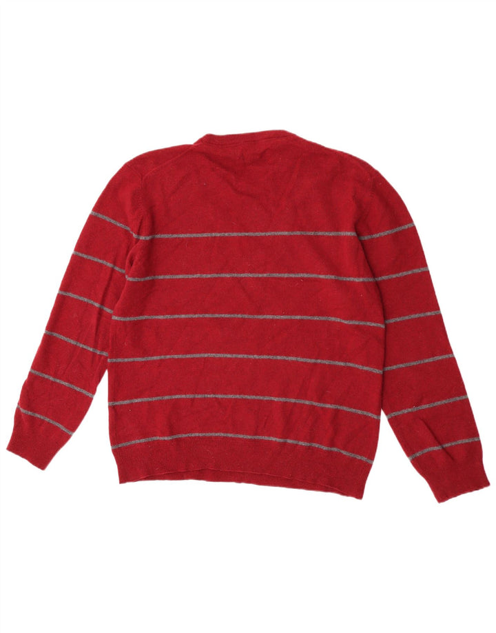 Pulover Gant pentru bărbați cu gât roșu, XL, cu dungi roșii
