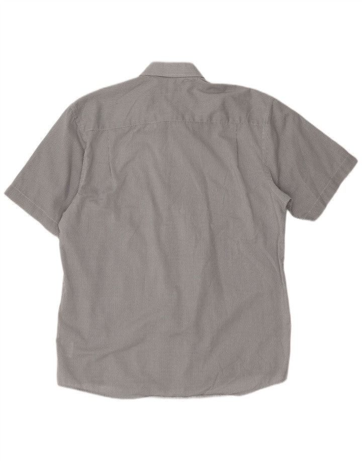Cămașă cu mânecă scurtă pentru bărbați Pierre Cardin, cu formă normală, XL, poliester chevron gri