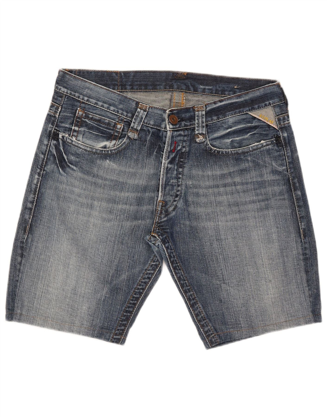 Pantaloni scurți din denim pentru bărbați Replay W34, mare, albastru, bumbac