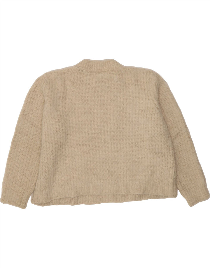 ZARA Womens Oversized Crew Neck Jumper Sweater UK 10 Small Off White Vintage Zara and Second-Hand Zara from Messina Hembry 