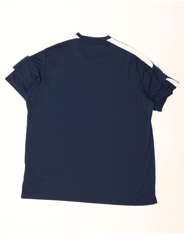 Tricou pentru bărbați Adidas Aeroready Top 2XL bleumarin poliester color bloc