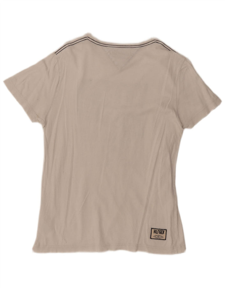 TOMMY HILFIGER Tricou grafic pentru bărbați Top mediu alb