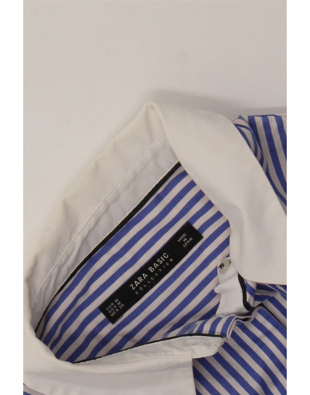 Cămașă ZARA pentru femei UK 12 Medium Blue Pinstripe