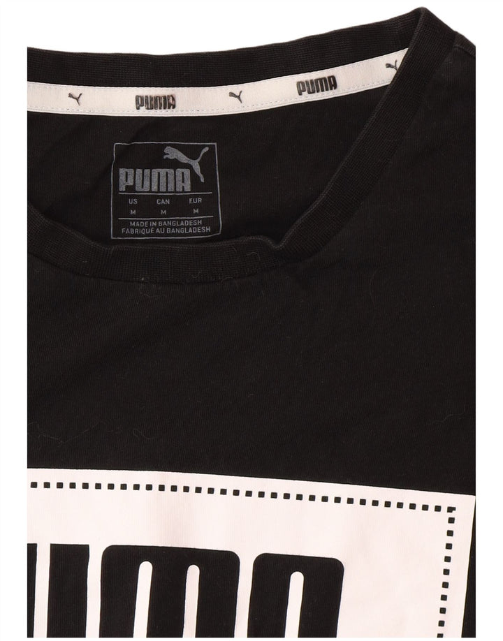 Tricou grafic PUMA pentru bărbați Top mediu negru