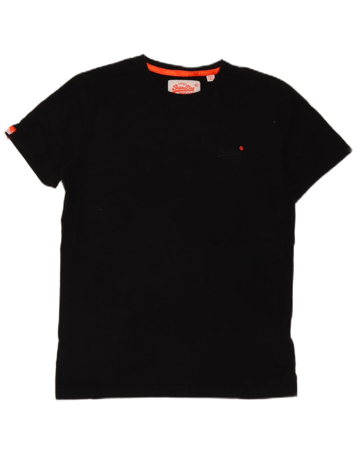 Tricou Superdry pentru bărbați Top mediu negru bumbac