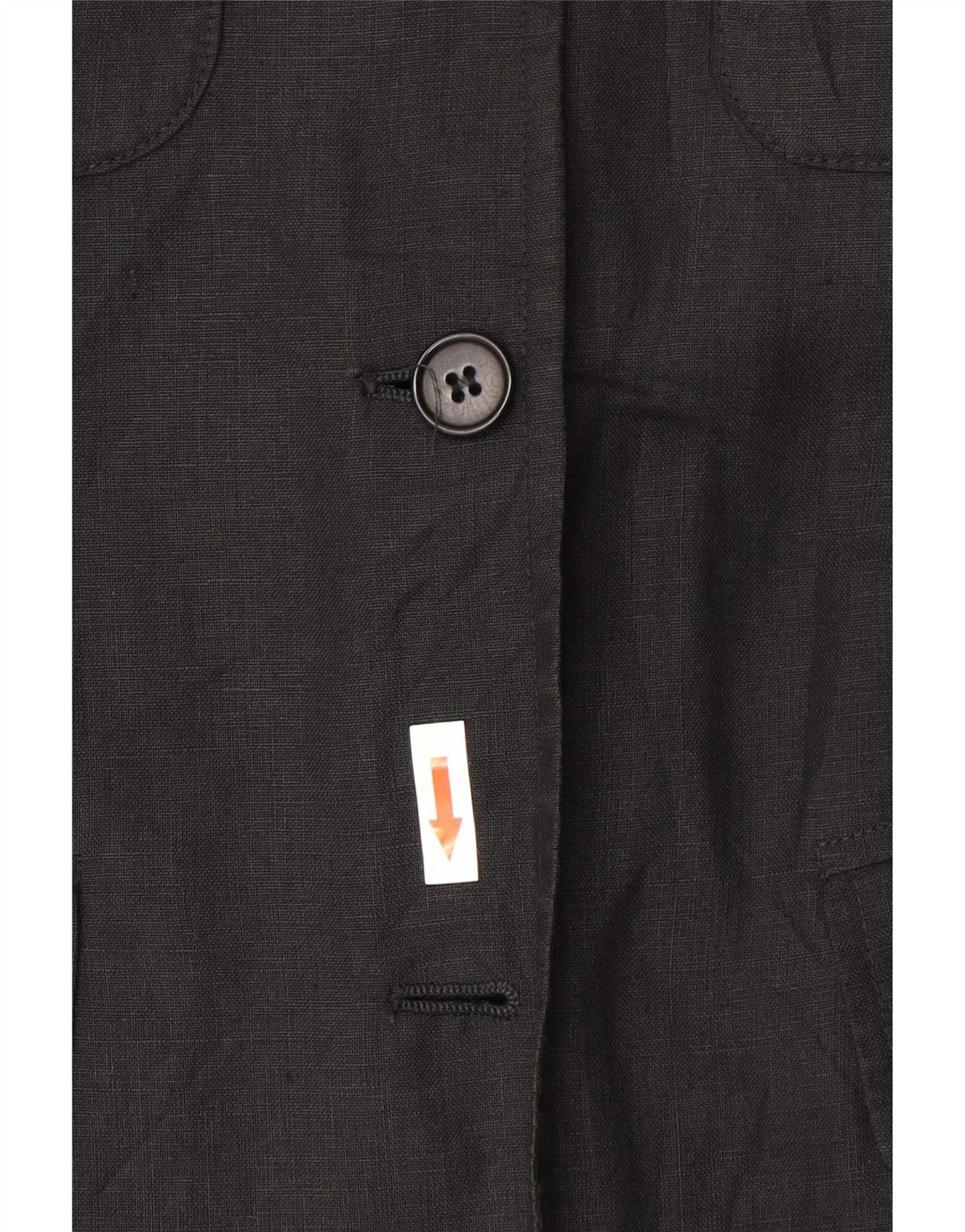 Jachetă Blazer Weekend cu 3 nasturi pentru femei Max Mara UK 8 Small Black Linen