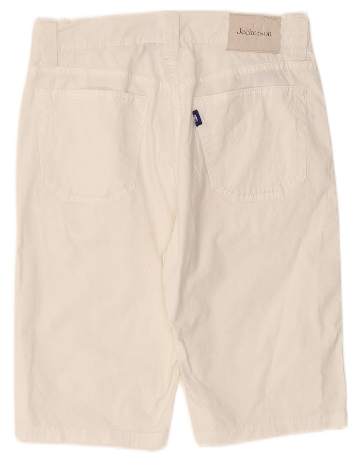 Bermude JECKERSON pentru damă, pantaloni scurți casual W31 bumbac alb mediu