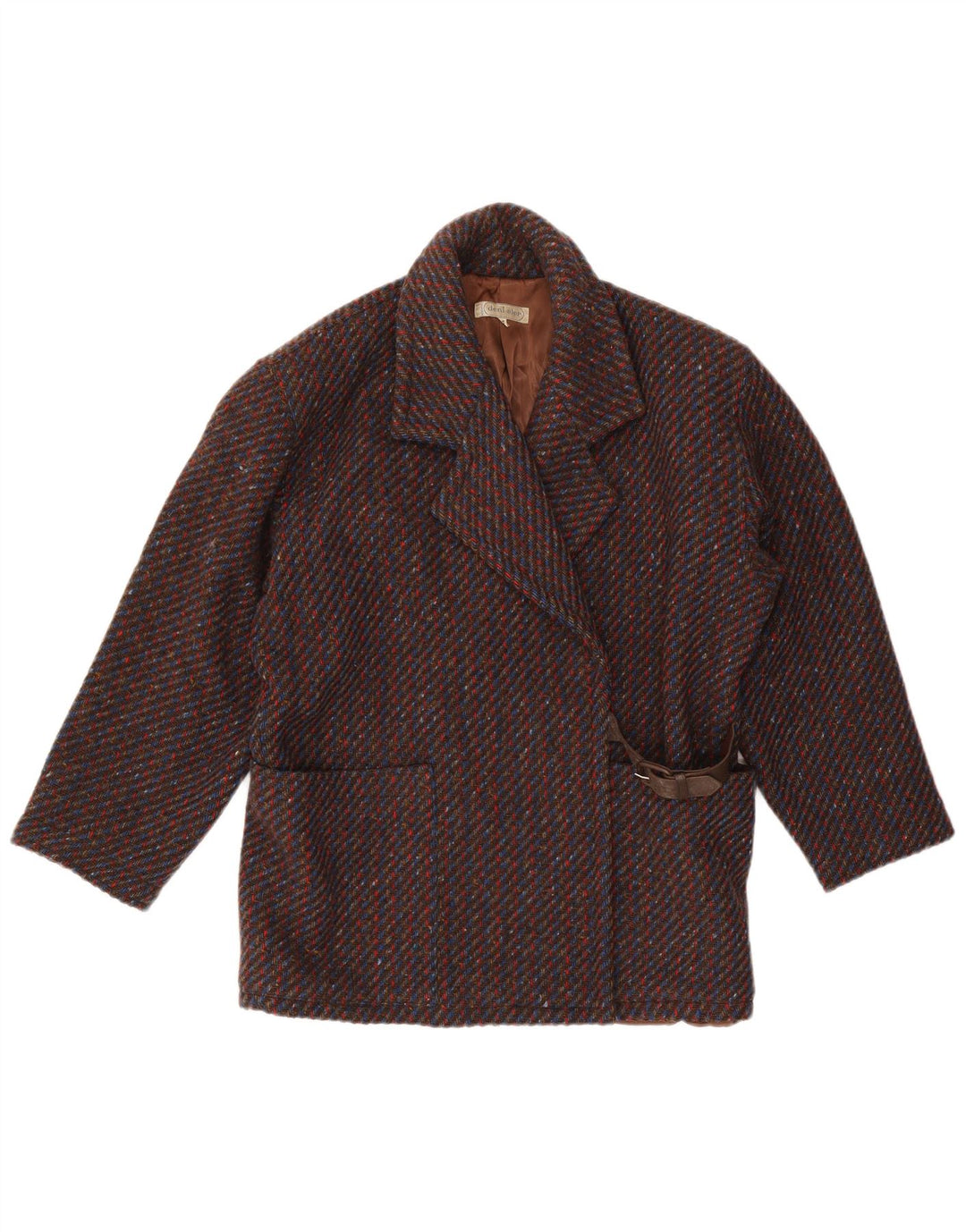 Pardesiu vintage pentru femei IT 44 Medium Multicolor Flecked