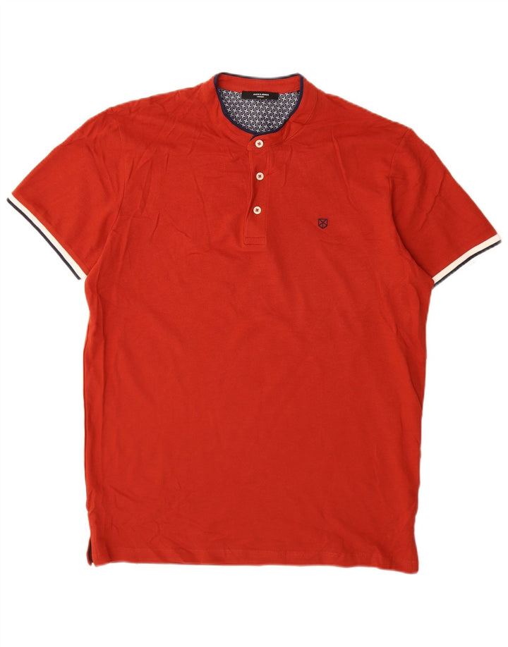 Cămașă polo JACK & JONES pentru bărbați, bumbac roșu mediu