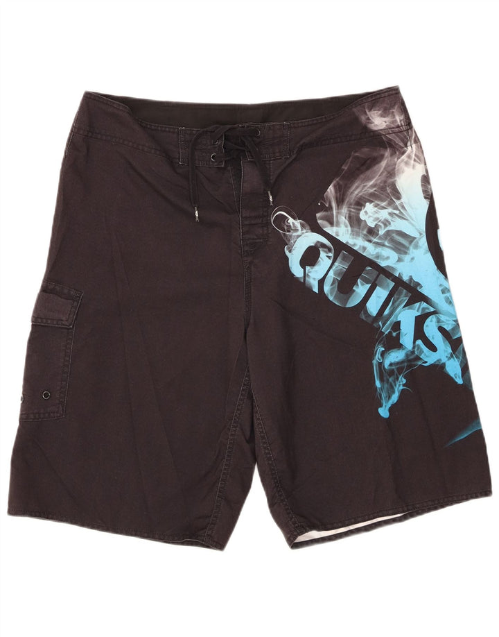 Pantaloni scurți de înot Cargo Quiksilver pentru bărbați, mari, negru, poliester