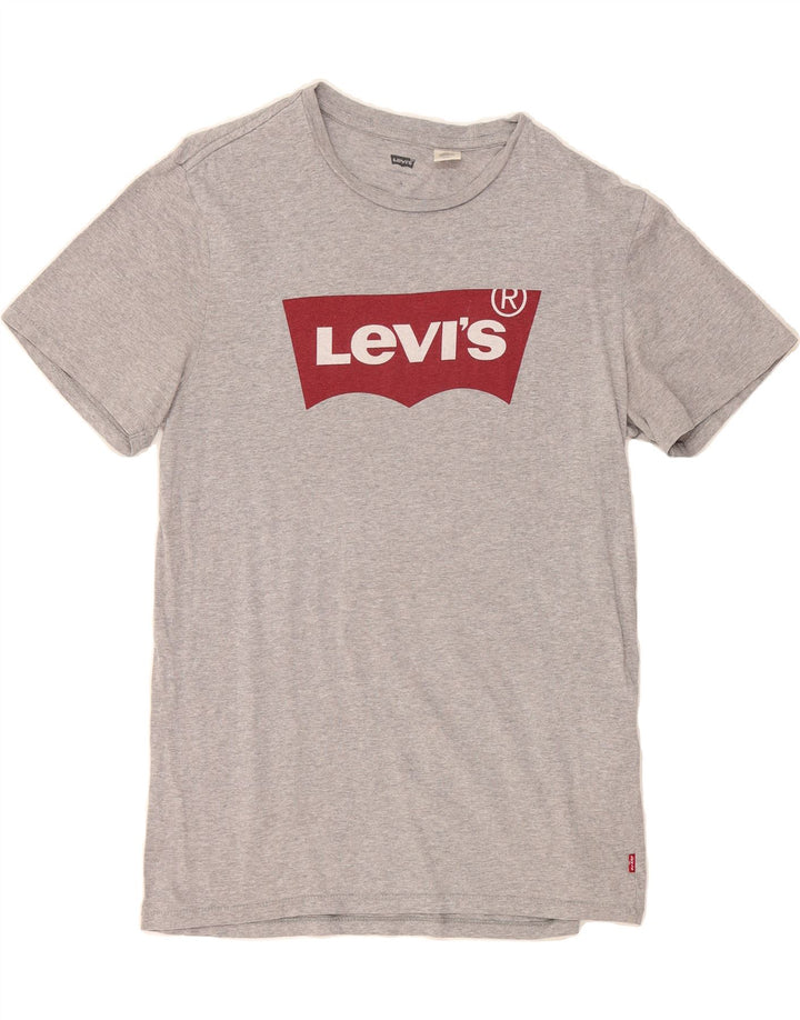 LEVI'S Mens Graphic T-Shirt Top Small Grey Cotton Vintage Levi's and Second-Hand Levi's from Messina Hembry 