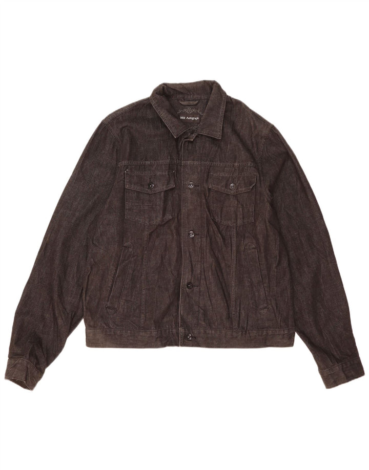 Jachetă de blugi Marks & Spencer Autograph pentru bărbați UK 38 Medium Black