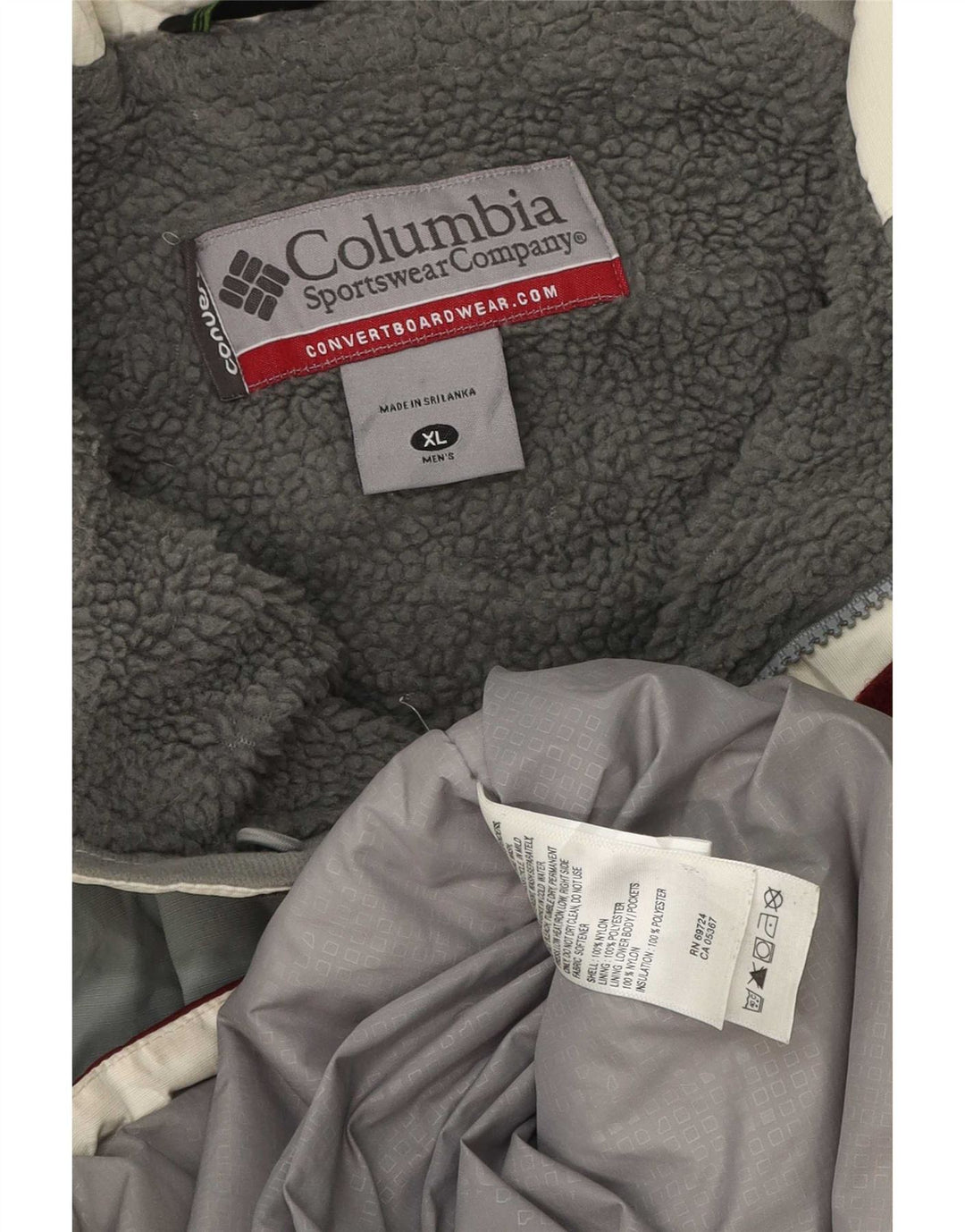 Jachetă de schi Columbia pentru bărbați UK 42 XL Bordeaux Poliester color bloc