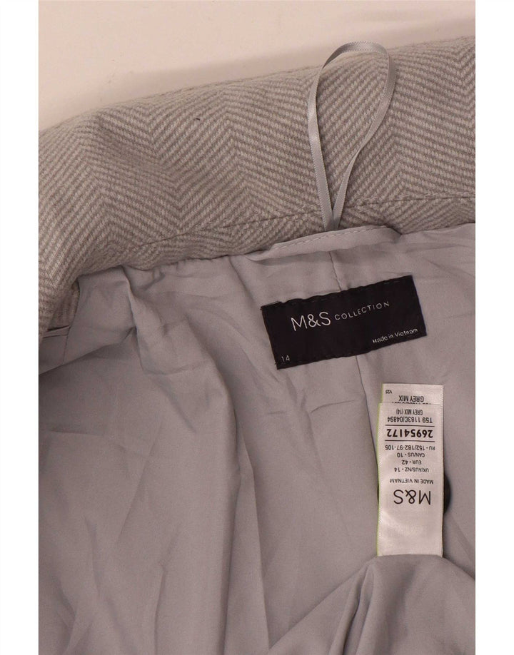 Palton pentru femei Marks & Spencer UK 14, mare, gri din poliester în oase
