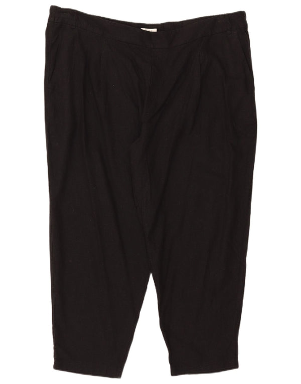 Pantaloni Capri pentru femei Marks & Spencer UK 24 4XL L42 L25 In negru