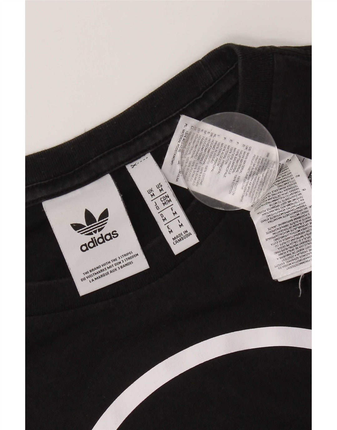 Tricou grafic Adidas pentru bărbați Top mediu negru bumbac