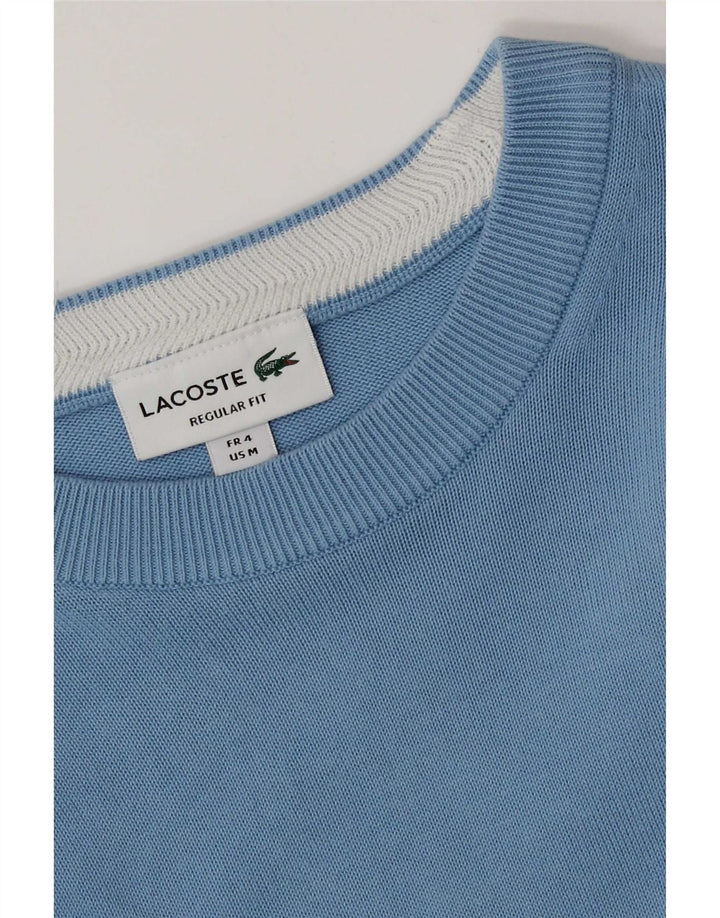Pulover Lacoste pentru bărbați, cu formă regulată, cu gât de barcă, mărime 4, albastru mediu