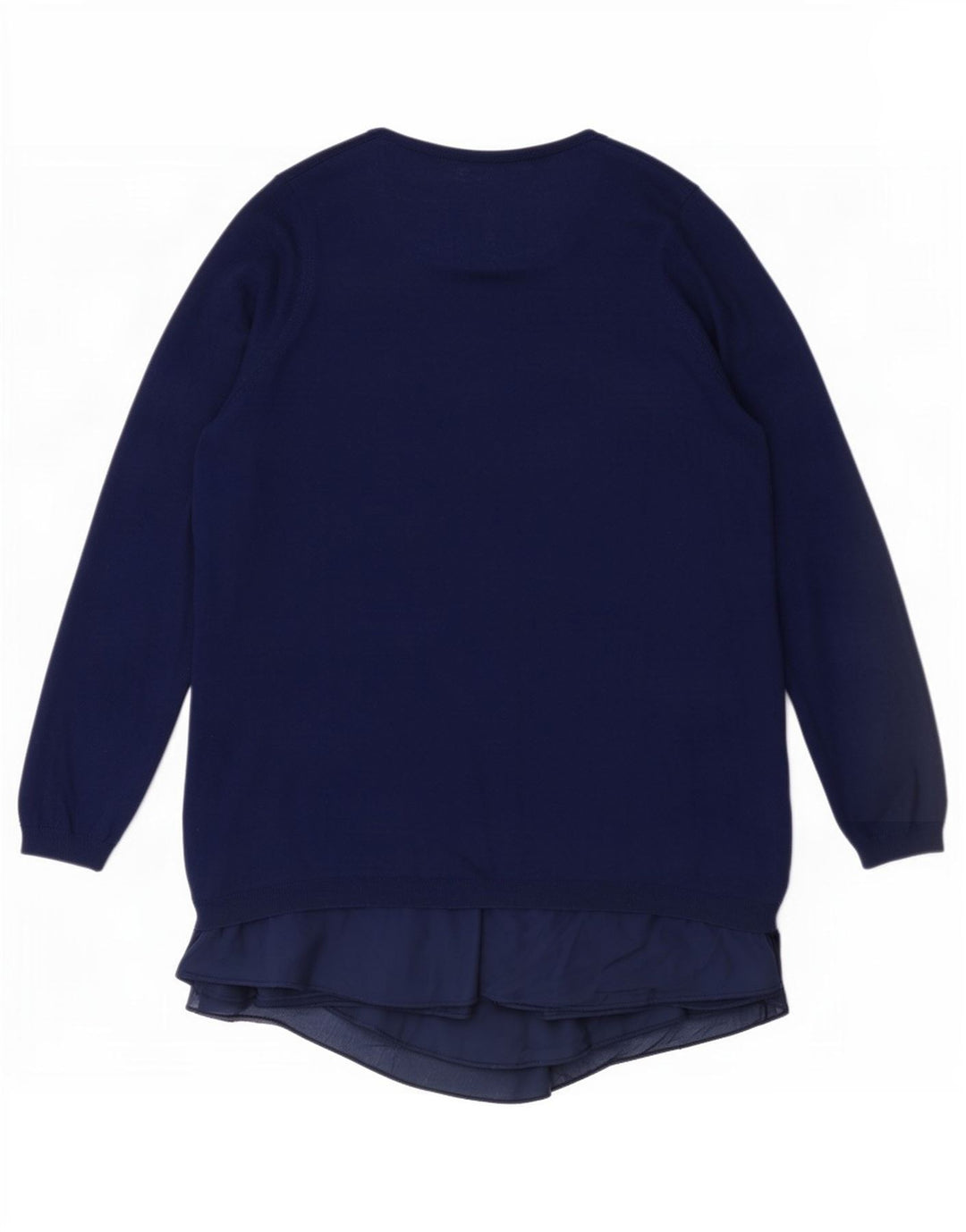 Top cu tunică cu mânecă lungă pentru femei Zara UK 14 Medium Blue Viscose