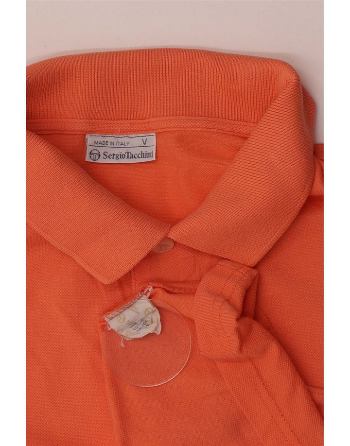 Tricou polo Sergio Tacchini pentru bărbați, bumbac portocaliu mediu
