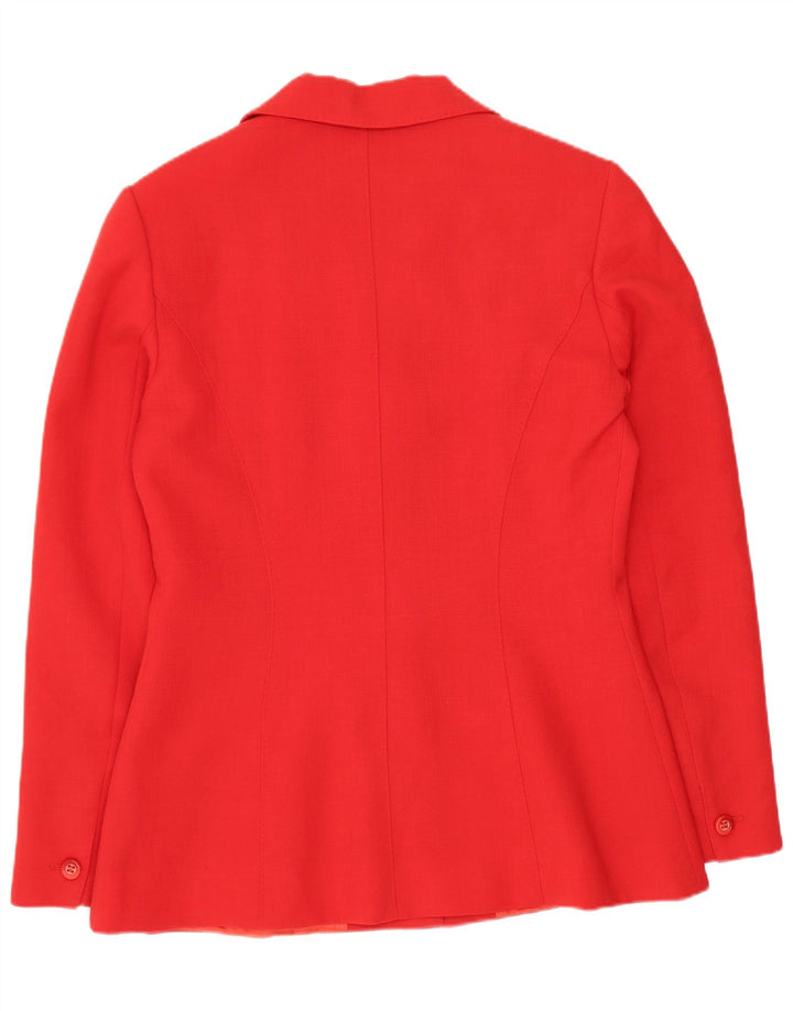 Jachetă Sportmax pentru femei, cu 4 nasturi, UK 14, lână virgină, roșie, mare