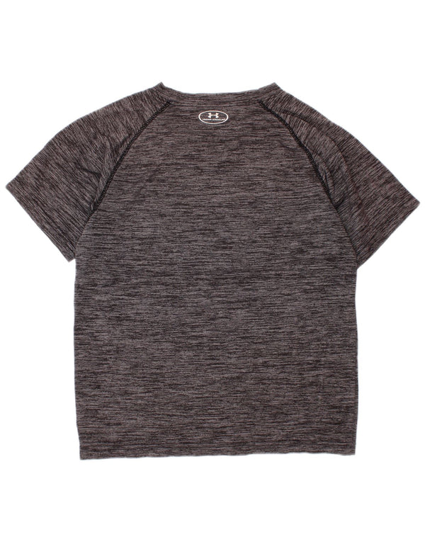 Under Armour Boys Heat Gear Graphic T-Shirt Top 6-7 Years Grey Flecked