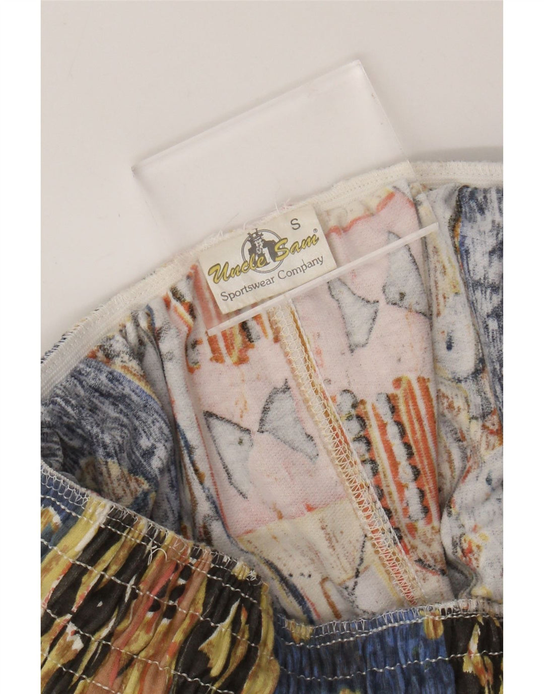 Uncle Sam Pantaloni de damă cu talie înaltă Mici W27 L29 Bumbac multicolor