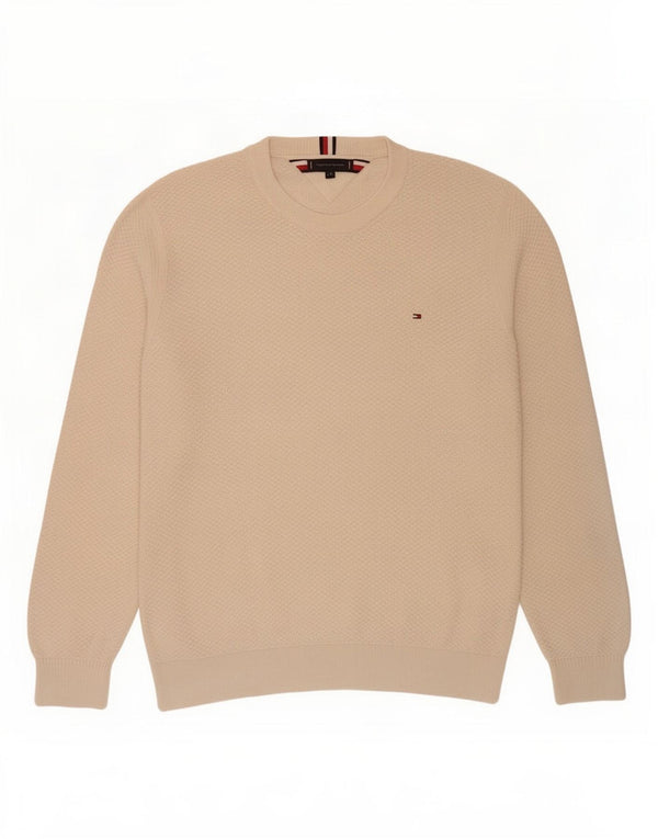 Pulover Tommy Hilfiger pentru bărbați, cu gât crew, 2XL, bumbac alb