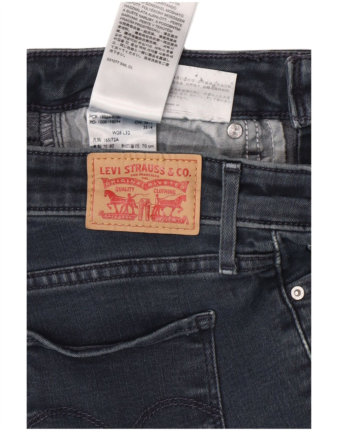 Blugi Levi'S 712 Slim W28 L27 Bumbac albastru