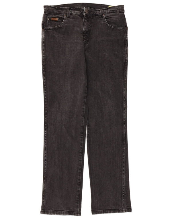 Blugi drepte stretch pentru bărbați Wrangler Texas W34 L34 bumbac negru