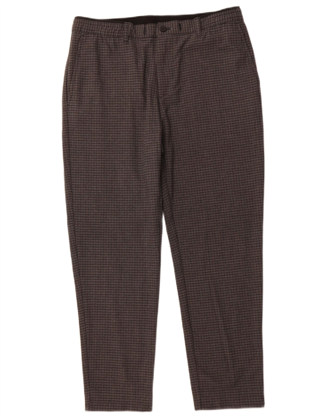 Pantaloni chino conici pentru femei ZARA L34 L27, gri, carouri