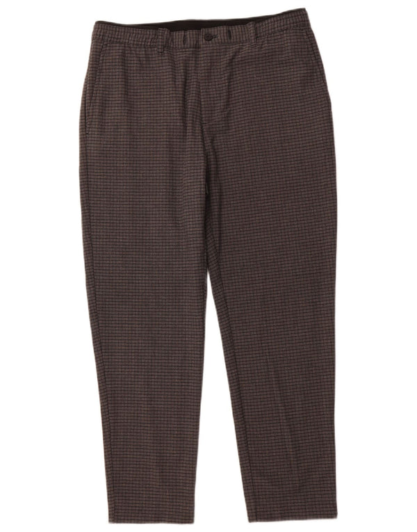 Pantaloni chino conici pentru femei ZARA L34 L27, gri, carouri