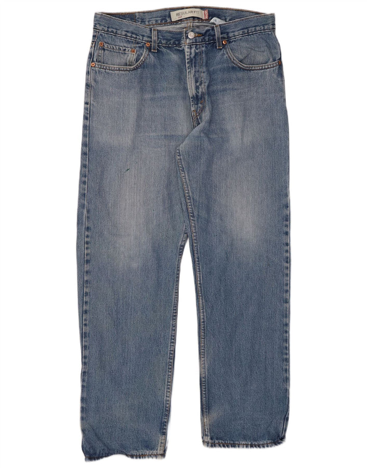 Blugi drepti pentru bărbați LEVI'S 505 W36 L30 Bumbac albastru