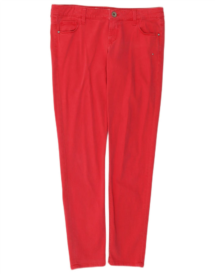 Pantaloni casual slim pentru femei GUESS L29 L28 bumbac roz