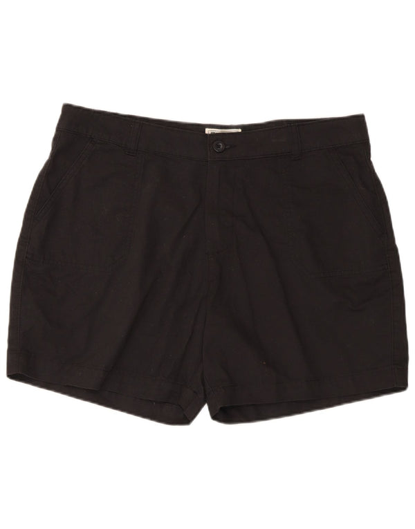 Mountain Warehouse Womens Regular Chino Shorts UK 14 Large W35 Black Cotton