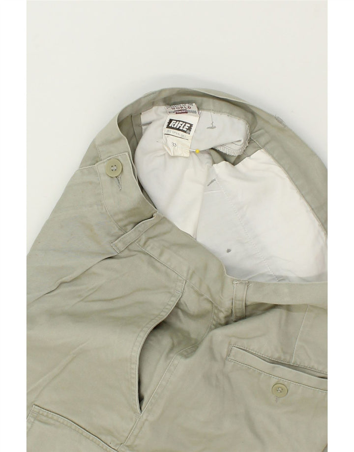 RIFLE Mens Cargo Shorts W33 Medium  Green Cotton Vintage Rifle and Second-Hand Rifle from Messina Hembry 