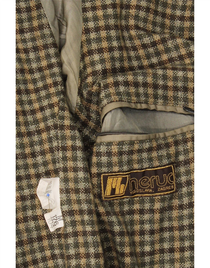 VINTAGE Mens Utility Jacket UK 38 Medium Beige Polyester Vintage Vintage and Second-Hand Vintage from Messina Hembry 