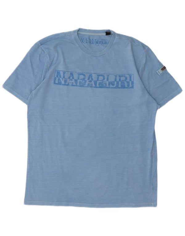 Tricou grafic Napapijri Geographic pentru bărbați Top 2XL Albastru