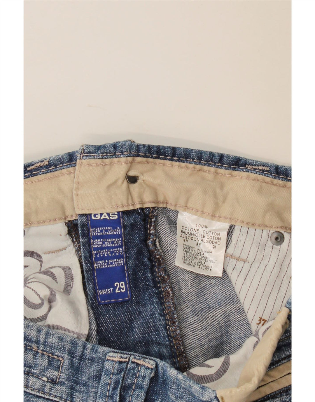 Pantaloni scurți din denim pentru bărbați Gas W29 Small Blue Bumbac