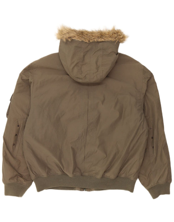 Jachetă căptușită cu glugă pentru bărbați Wampum UK 42 XL bumbac kaki
